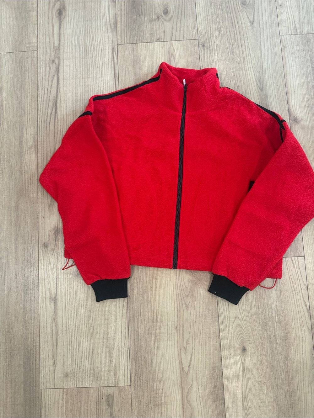 Women’s Red Zip-Front Fleece Jacket